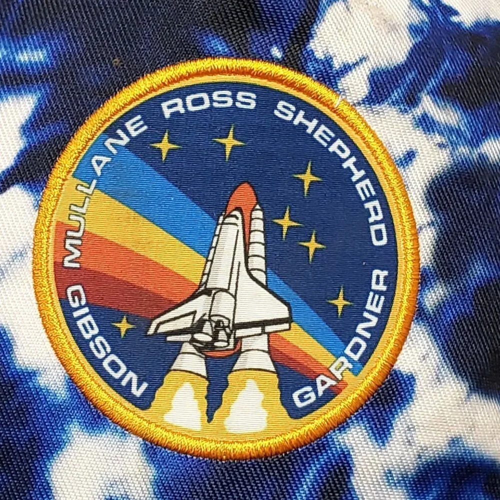 NASA Space Shuttle Blue Tie Dye Mesh Snapback Cap Hat Youth Size